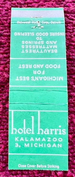 Hotel Harris - Matchbook (newer photo)